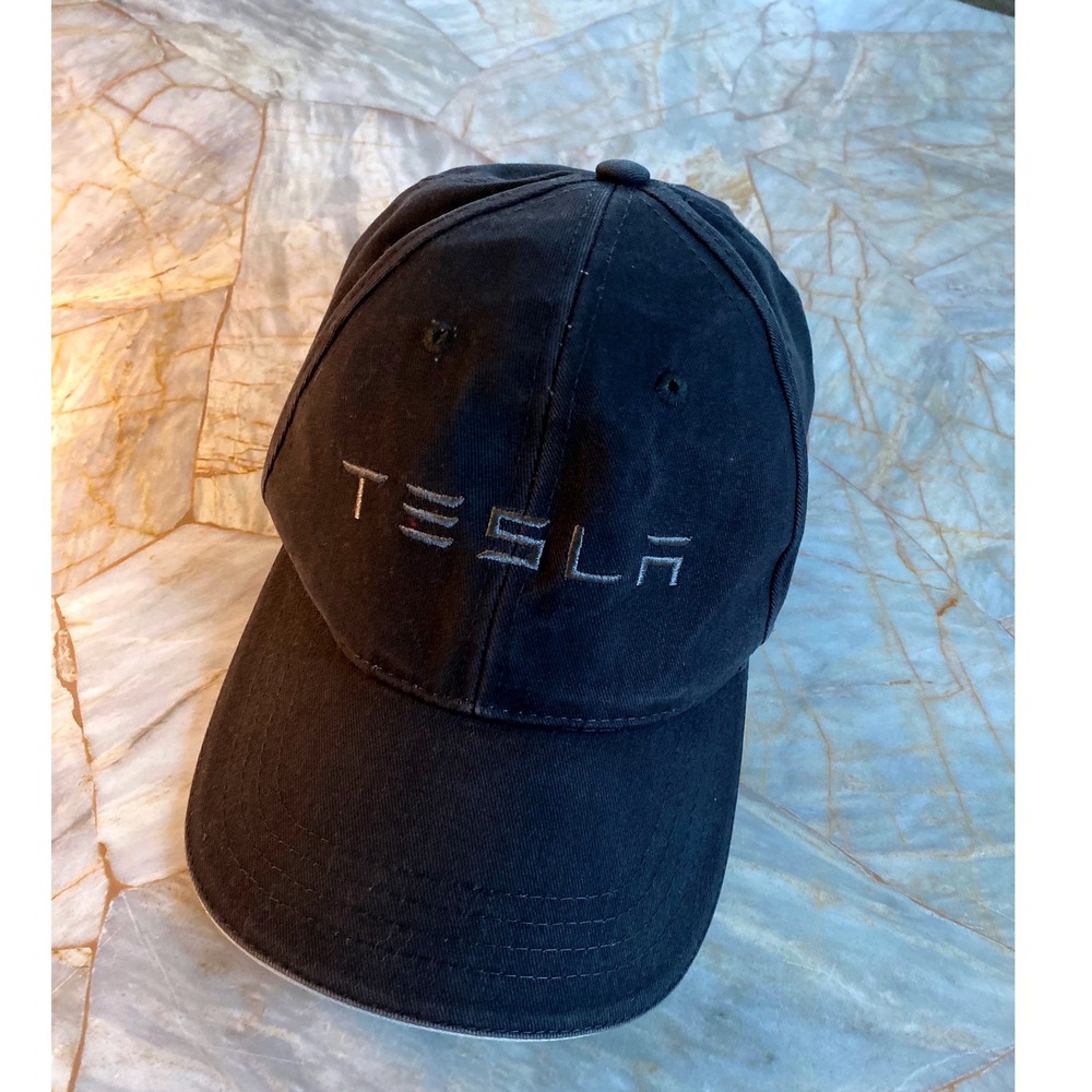Tesla Motors Corporate Employee Baseball Cap Hat Washed Black One Size Cotton